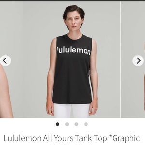 Lululemon All Yours Tank Graphic Size 4